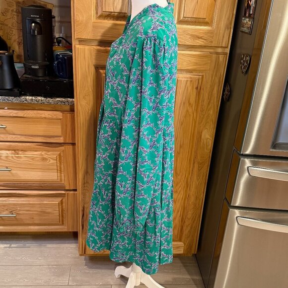 Lilly Pulitzer Winona Stretch Dress XL Everglades Green Heebee Zeebes NWT - Picture 2 of 11